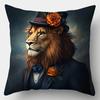 Vikama Exquisite Animal Portrait Throw Pillow Covers, Bedroom And Living Room Cushion Covers, Home Decoration Pillow Covers