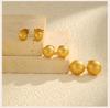 Matte Round Beads Ball Stud Earrings for Women, Stainless Steel Piercing Jewelry Hypoallergenic 6mm/8mm/10mm