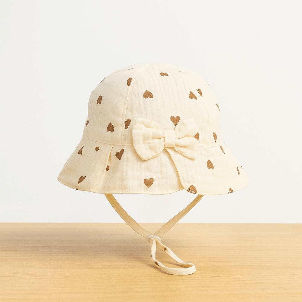 Bowknot Baby Sunhat Cotton Infant Fisherman Hat Comfortable Toddle Bucket Hat  Boy