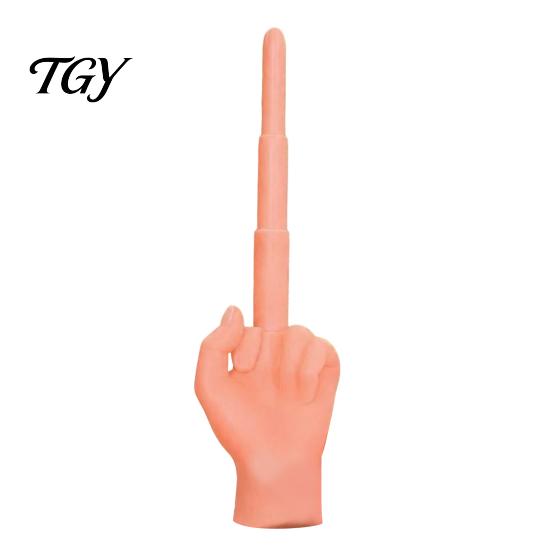 Middle Finger Prank Toys 1/2Pcs 3-Stage Telescopic Toy, 3D Printed Hand Portable Toy Prop, Realistic Retractable for Stress Relief