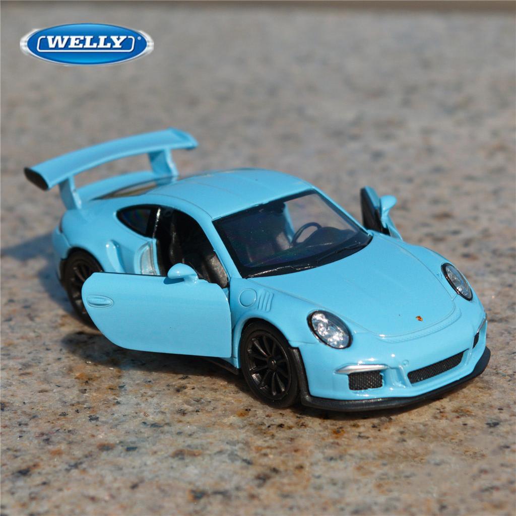 WELLY 1/36 2016 Porsche 911 GT3 RS Alloy Sports Car Model Diecasts Metal Toy Car Vehicles Model Pull Back Simulation Kids Gifts