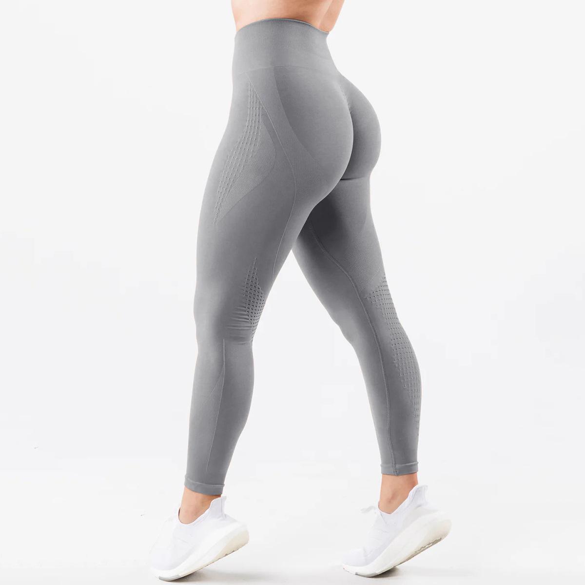 

Seamless Jacquard Yoga Pants: Super Soft, Body Shaping, Hip Lifting, Nine-Point Fitness Leggings for Women Large