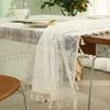 Neue Einfache Weiße Tischdecke Haushalt Spitze Fransen Spitze Rechteckige Esstischdecke Kaffeetisch Tischdecke Tischdecke