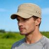 Quick Dry Flat Top Cap For Men Breathable Lightweight  Baseball Cap For Summer Outdoor Running Caps