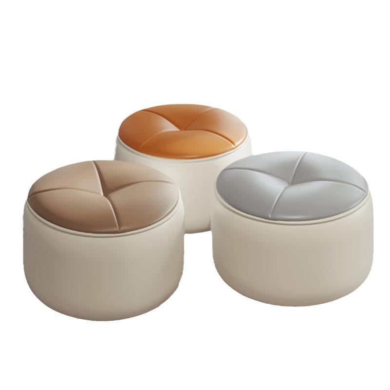 Luxury Round Makeup Stool: Elegant Cushion for Dressing, Coffee Table, or Low Stool