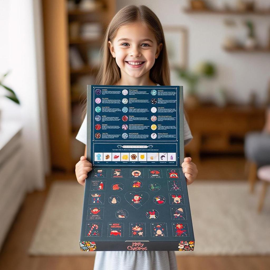 Natural Crystal Calendar Advent Calendar 24 Days Learning Toys Rock Collection Christmas Countdown Calendar For Teens Kids