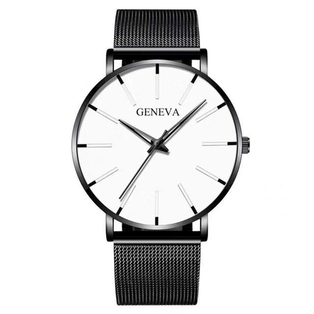 Geneva Men's and Women's Fashion Quartz Watch with Mesh Band