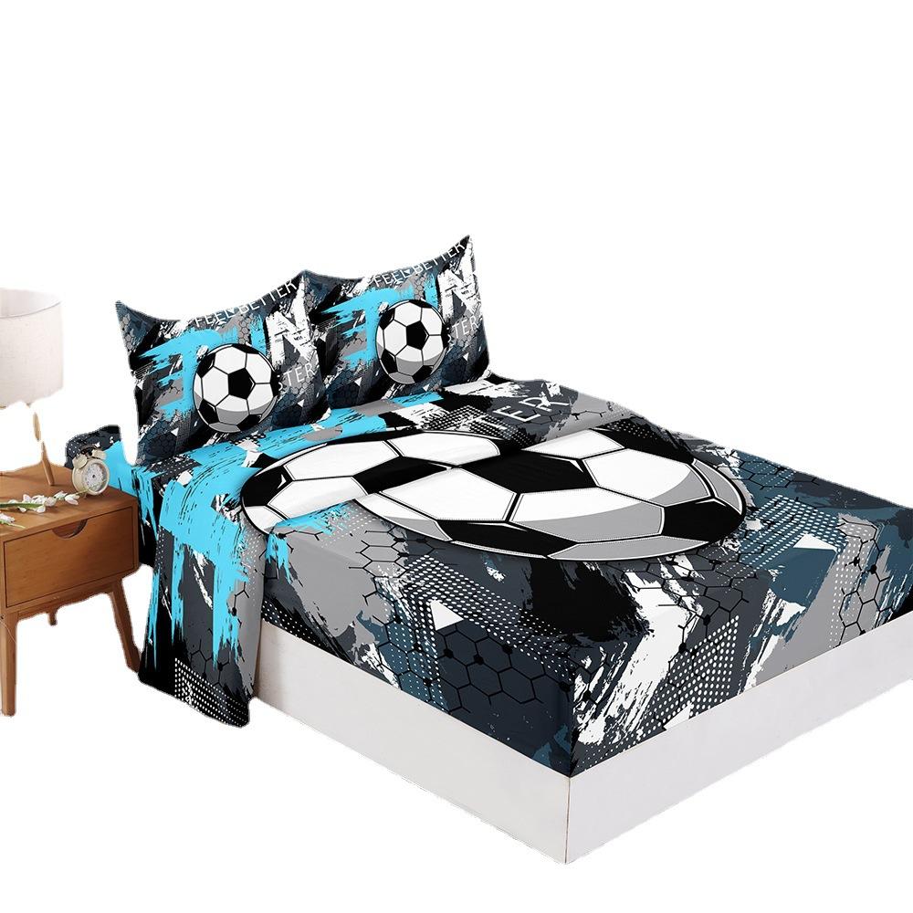 Four-Piece Mattress Football Sports Digital Printing Mattress Protective Cover Bedding Batch