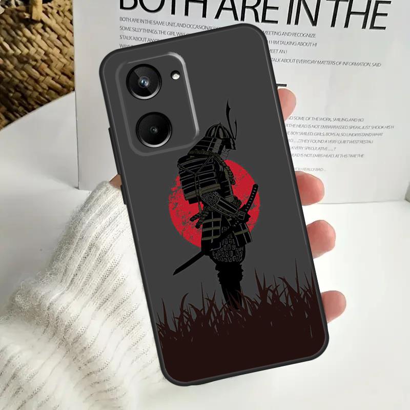 Japanese Samurai Warrior Case For Realme 9 10 11 12 Pro Plus GT5 GT Neo5 C21Y C25s C30 C31 C33 C35 C51 C53 C55 C67