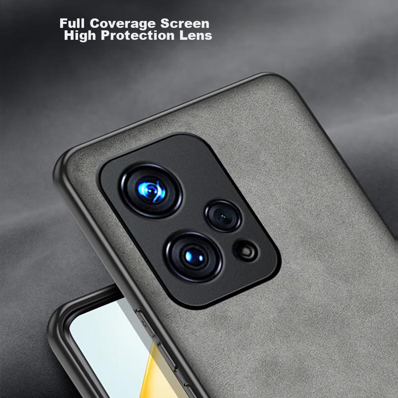Phone Case Honor 90 GT, Honor 90 GT Full Lens Protection, Silicone Soft Edge, Shockproof, Ultra-Thin, Simple And Leather Texture Case, Misty Blue