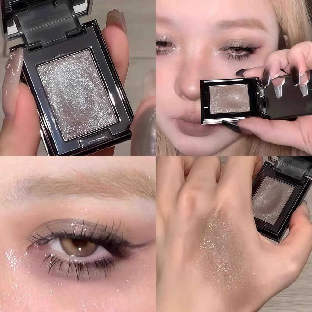 Make up a Single One! Crystal Gray Pink Monochrome Eyeshadow High-Gloss Flash Multi-Purpose Cream Smoked Pearlescent Thin and Glittering Blue Sequin