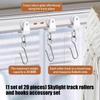 20Lots Curtain Track Rollers Ceiling Pulley Gliders Quiet Hook Curtains Wheel Rail Rollers Mount Sliding Pulleys Rails