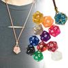 Trendy Cage Holder Necklace with Interchangeable Crystal Rope Pendant Fashionable Crystal Stone Accessory for Women
