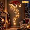 Weihnachts-Magie-Pfad Wandleuchte - LED leuchtende Weihnachtsszene Wanddekoration, Weihnachtsmann Schlitten Rentier Hängedekoration für Party