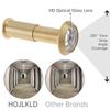 Solid Brass 2pcs 16mm Door Peephole Viewer 200 Degree Wide Angle HD Optical Glass Lens Heavy Duty Universal for 40 to 60mm Thickness Home Office Hotel