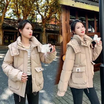Down Padded Jacket Winter Thick Padded Jacket Hooded Loose Short Fashion Padded Jacket