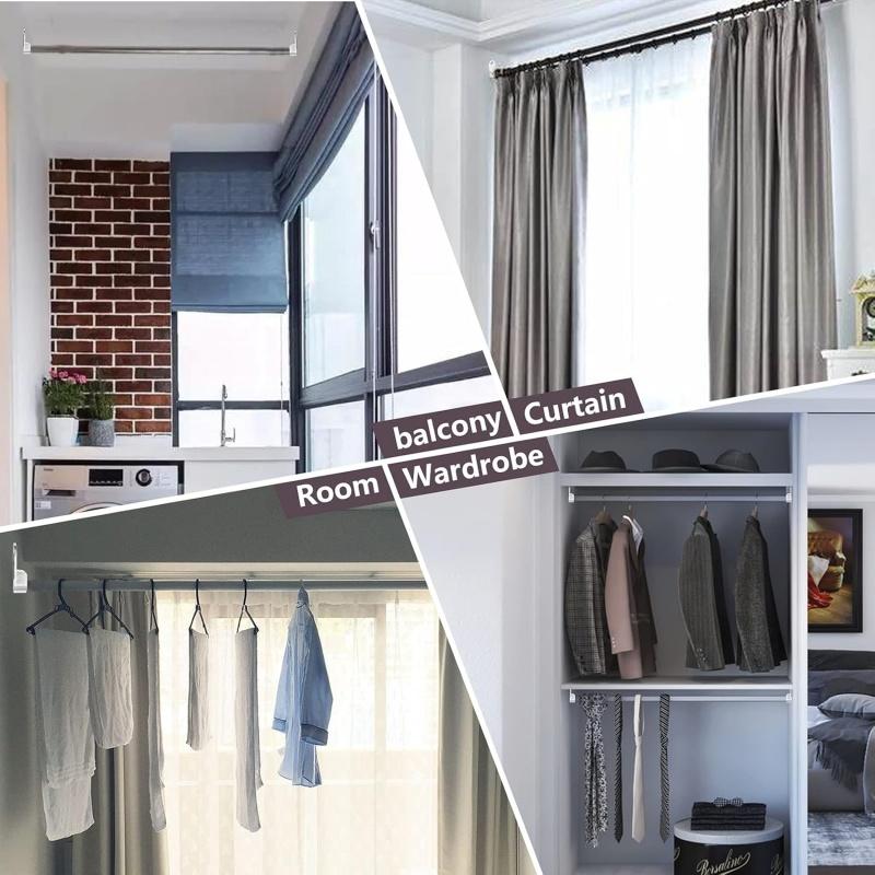 2-10pcs Oval Closet Pole Sockets,Flange Rod Holder,Closet Rod Brackets,Hanging Clothes Rod Holder,Wardrobe Clothes Tube Support