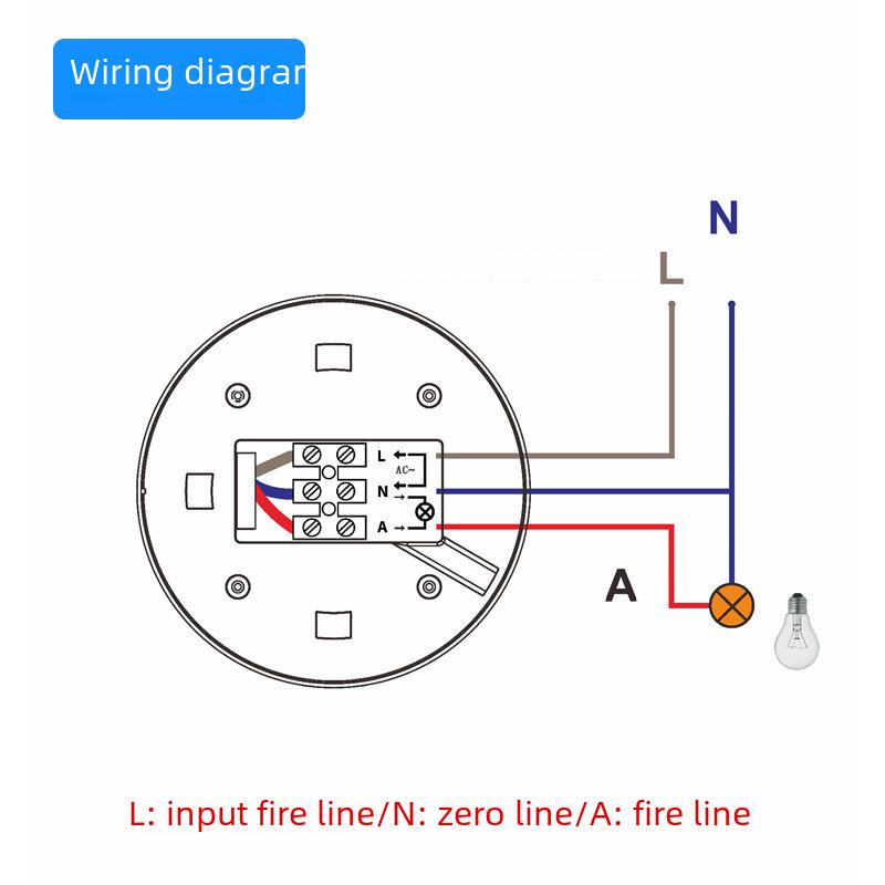 Ceiling-Mounted Intelligent Infrared Motion Sensor Switch with Adjustable Delay