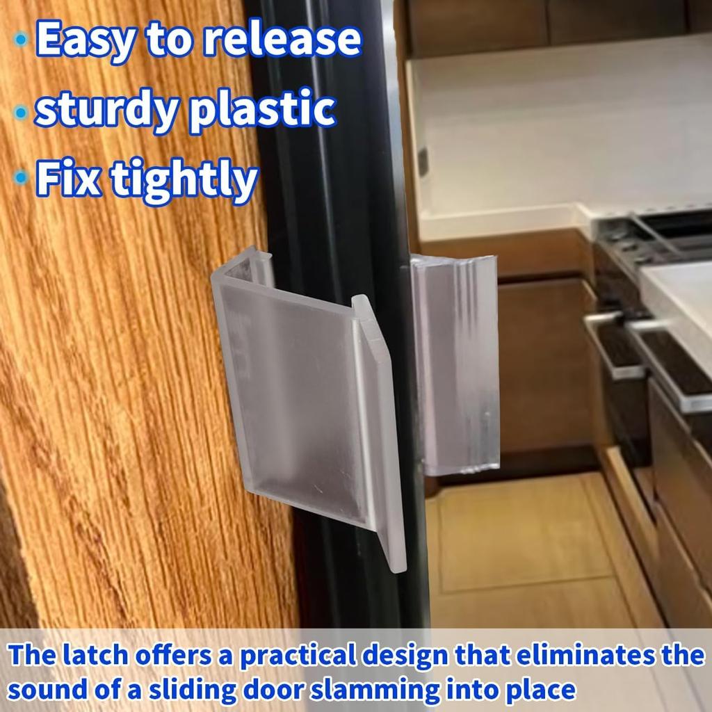 2PCS RV Sliding Mirrored Door Latch - H527 Universal Sliding Mirror Door Latch Replacement Hardware For Rv Motorhomes Campers