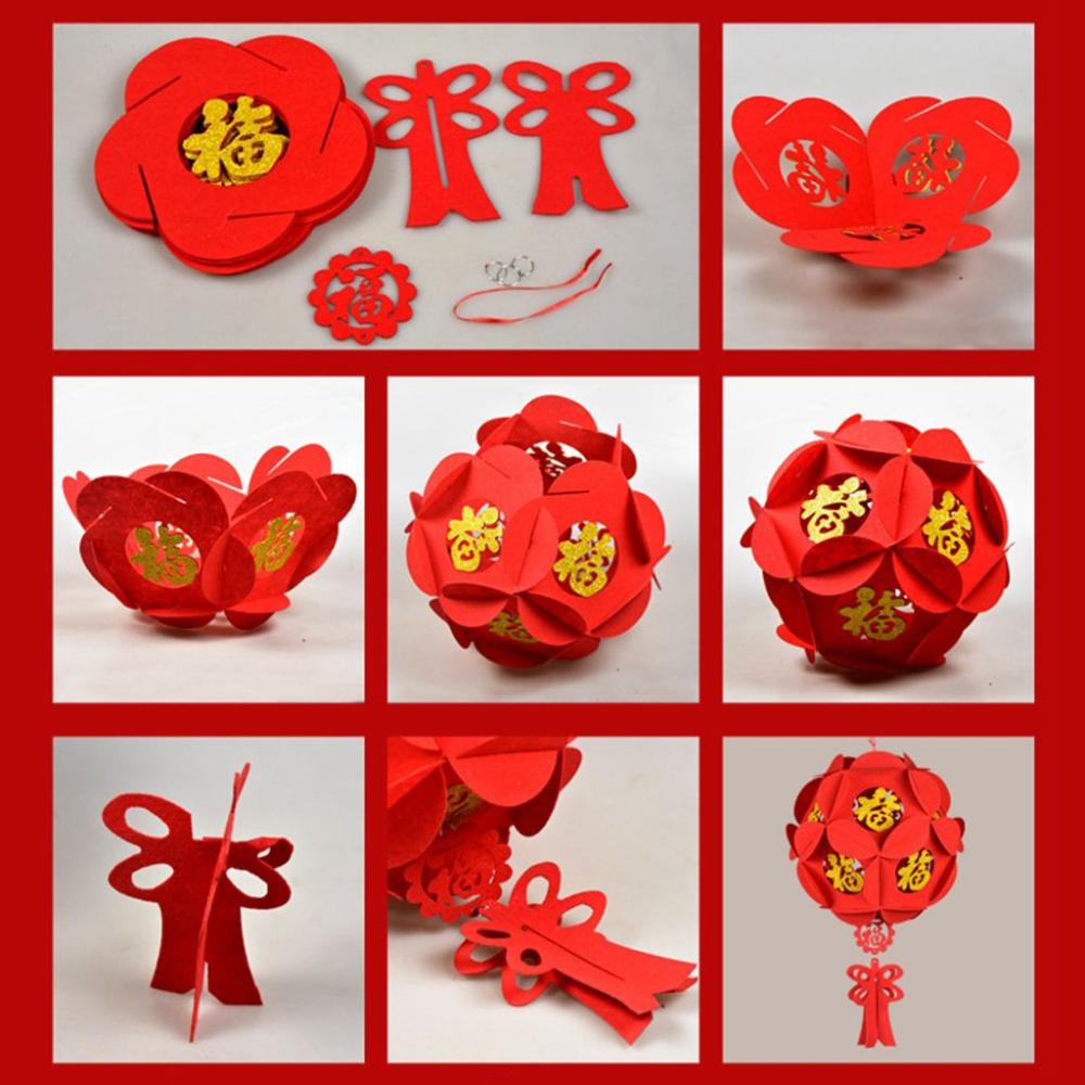 Veselé ozdoby Čínský styl Rekvizity k svátku jara Závěsná ozdoba Novoroční dekorace Festivalová lucerna