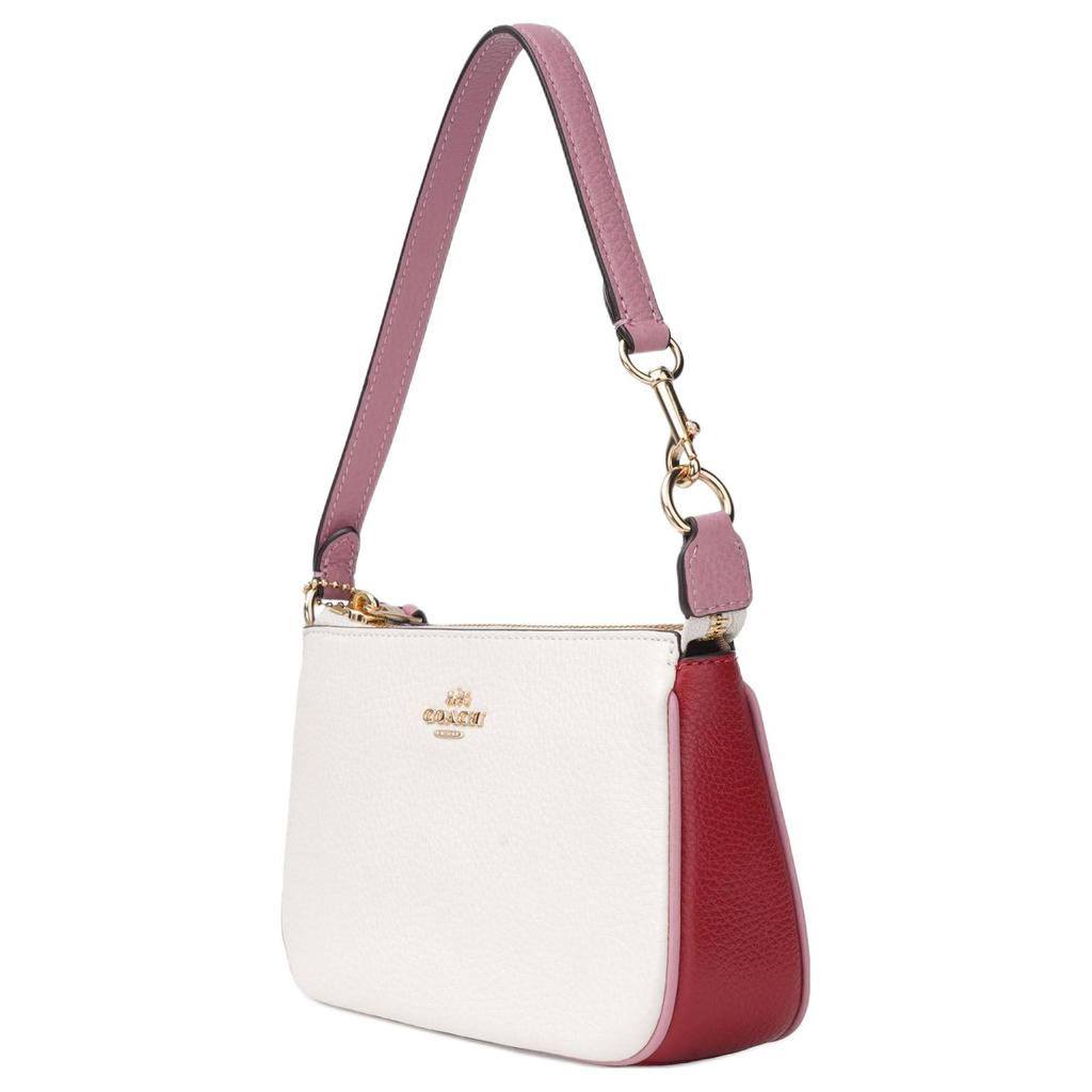 New COACH Nolita Leather Pochette, Shoulder Bag, Clutch Trumpets Women's White C8876-IMFFL
