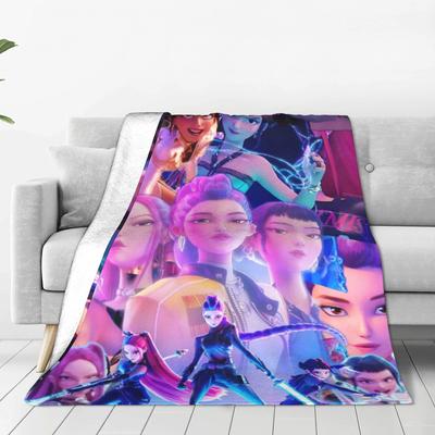 Kpop Demon Hunters Huntrix Blanket  Super Soft Aesthetic Plush Throw Blanket For Students Couch Bed Flannel Bedspread Bed Cover