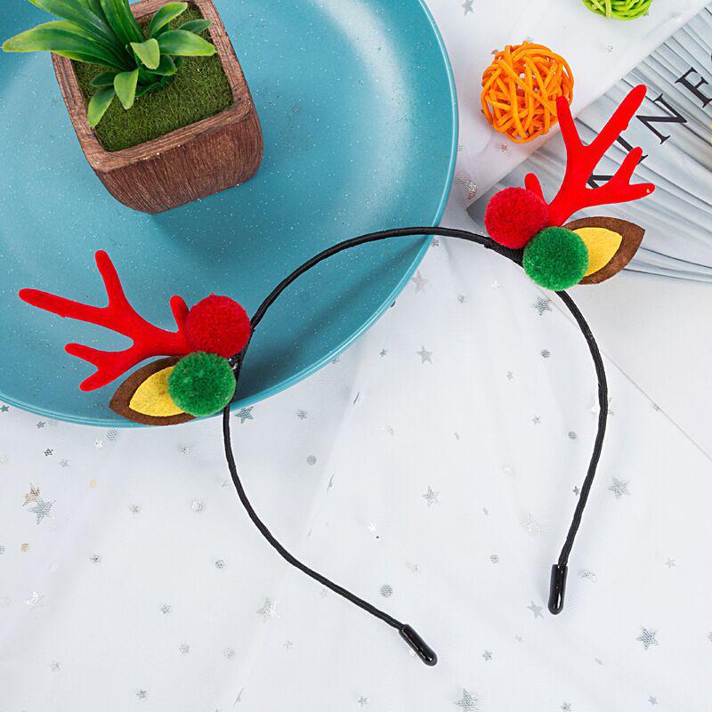 Forest Girl Christmas Antler & Berry Headband - Festive Elk Headdress for Performances
