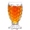 Crystal Glass Pineapple Embossed Tumbler, Vintage Beer Whiskey Water Cup, Decorative Drinking Glass for Home & Wedding