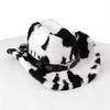 Fashion One-word Top Peach Heart Top Curved Brim Jazz Hat Four Seasons Men's and Women's Warm Thickened Top Hat Windproof Plush Gentleman's Hat