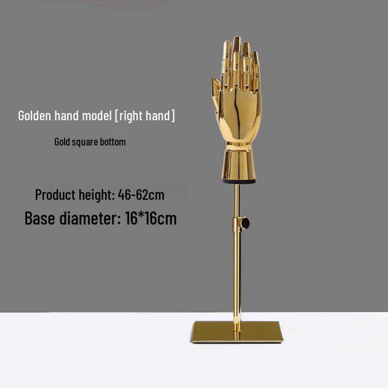 Electroplated Jewelry Display Stand: Mannequin Hand for Clothing Store Window, Glove Rack, and Ornament Display