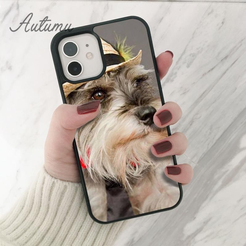 Schnauzer Phone Case for iPhone 11 12 13 14 Pro Max Mini X XR XS SE 2020 5 6S 7 8 Plus Samsung Galaxy S21 S22 Cover Shell