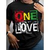 Women One Love Letter Print T-Shirt Round Neck Short Sleeve Summer Casual Top