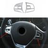 Steering Wheel Button Frame Cover Matte Silver 13-19 Trim For BMW 3 4 Series GT