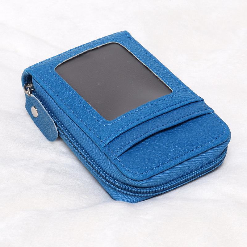 Multi-Color Anti-Theft Zipper Card Holder Wallet