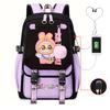 Cute LABUBU cartoon printed backpack for junior high school students with large capacity ins wind school bag