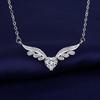 New Fashion 925 Sterling Silver Jewelry Round Zircon Pendants Necklaces Women Fine Semi Rhinestone Circle Clavicle Chain Choker
