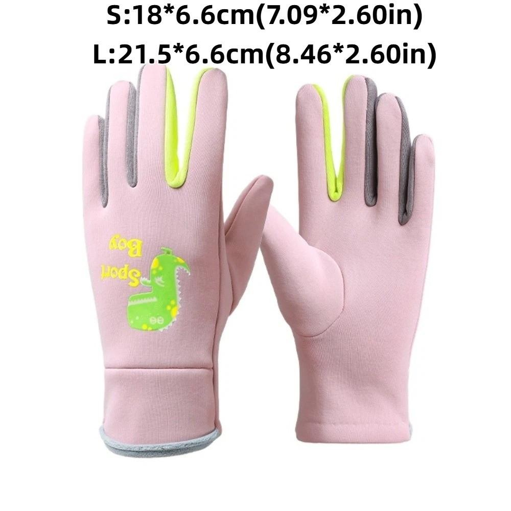 Cartoon Dinosaur Kids Winter Cycling Gloves Windproof Children's Outdoor Gloves  Snowy Day