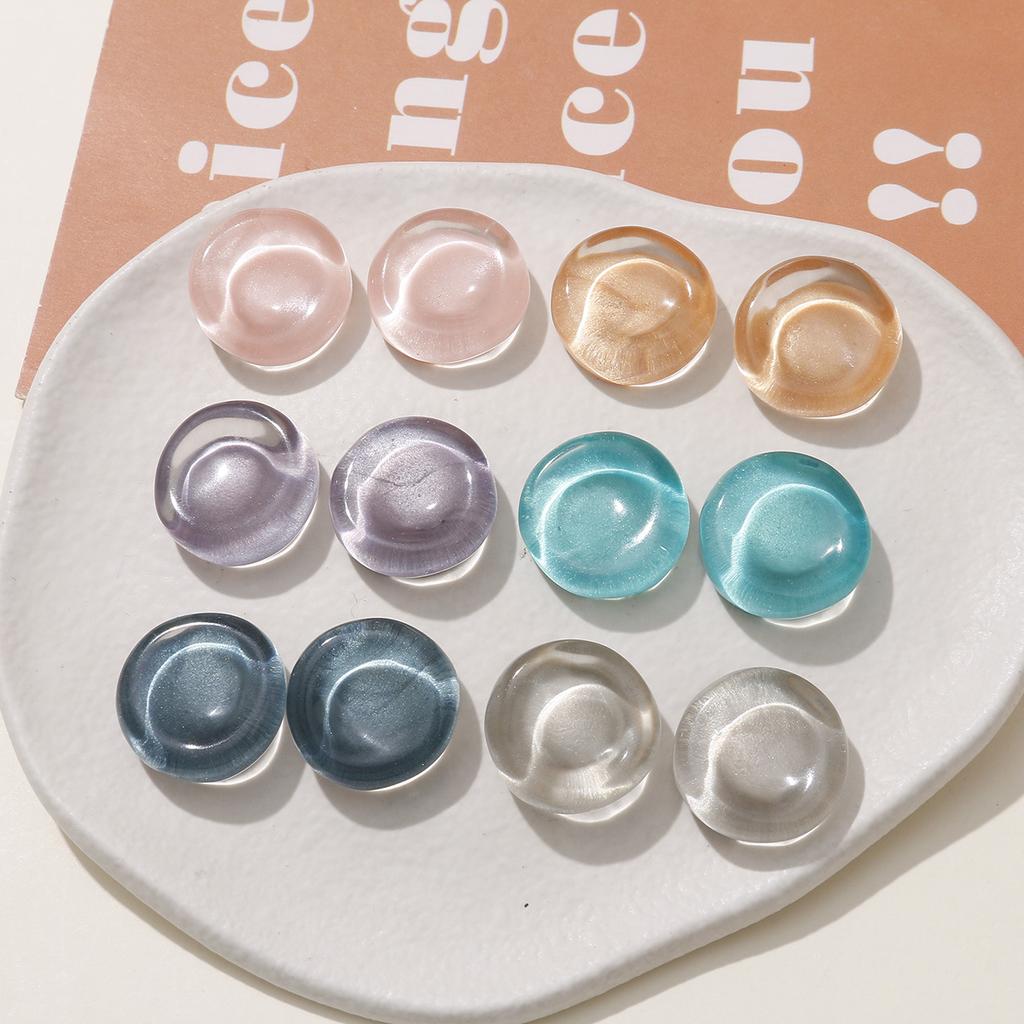 Concave Convex High Transparent Large Round Half Ball Resin Patches DIY Hair Clip Shoe Flower Phone Case Accessories
