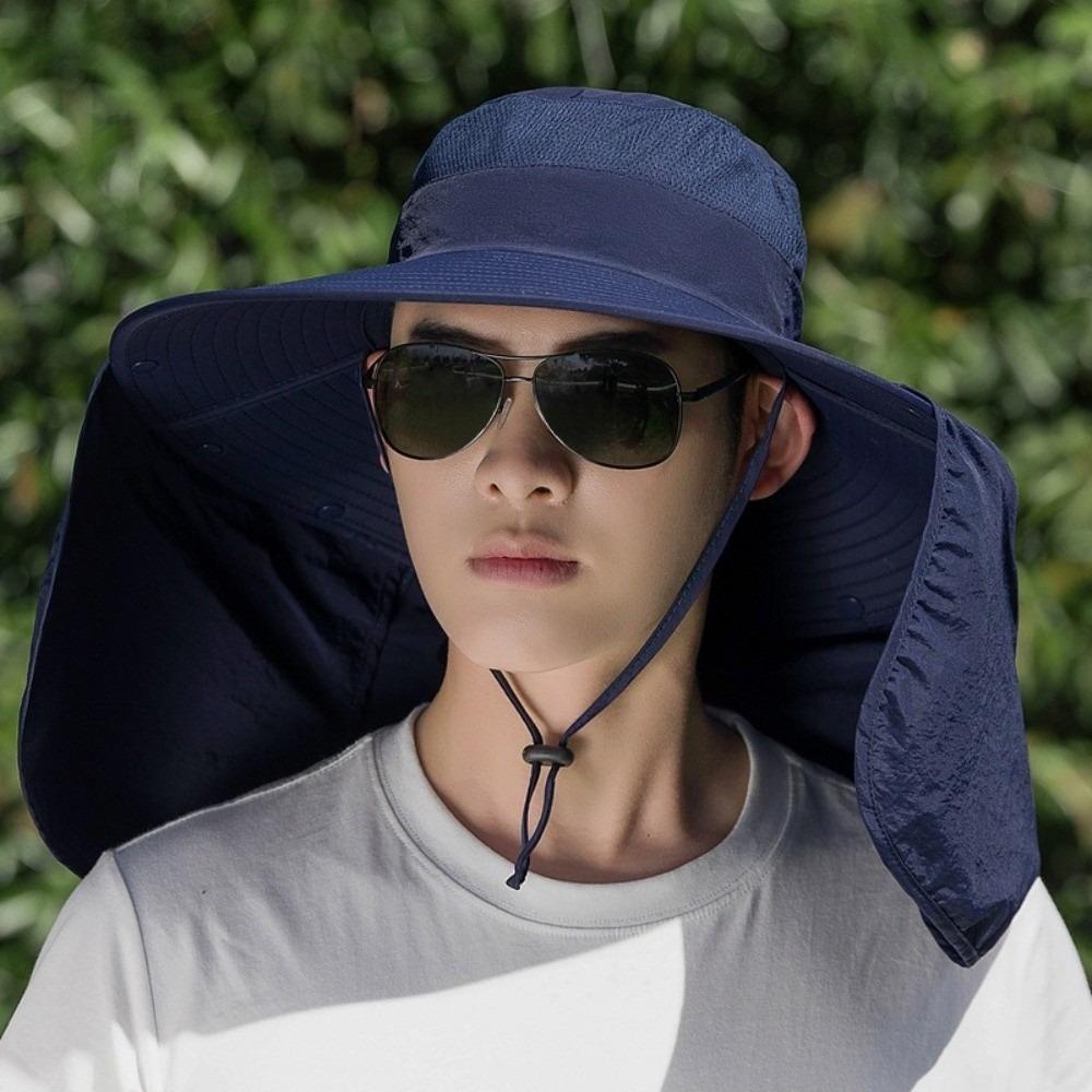 Neck Protection Women Visor Cap Cloth Summer Bucket Hat Foldable Fisherman Hat  Outdoor