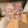 500ml Plastic Water Bottle Tour Drinking Bottle Yakult Shape Cute Kawaii Milk Carton Shaker Bottle For Kids/Girl/Adult Glass