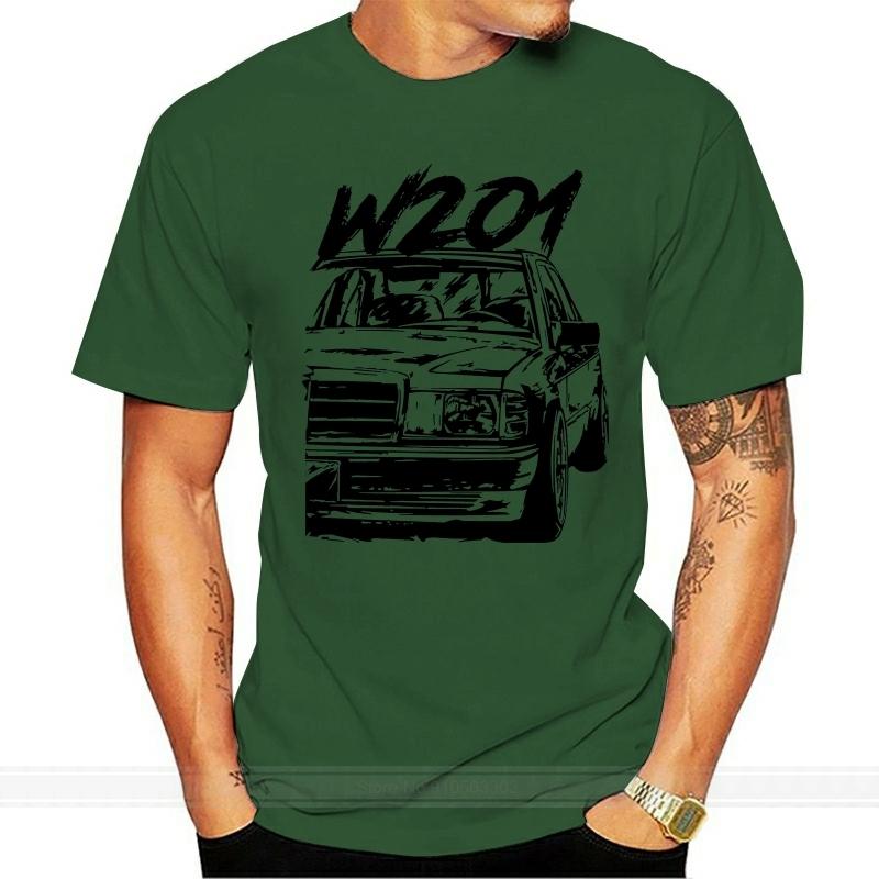 Anime W201 190e T-shirt Casual Nuovi Arrivi Uomo Moda Girocollo T-shirt alla Moda Cotone