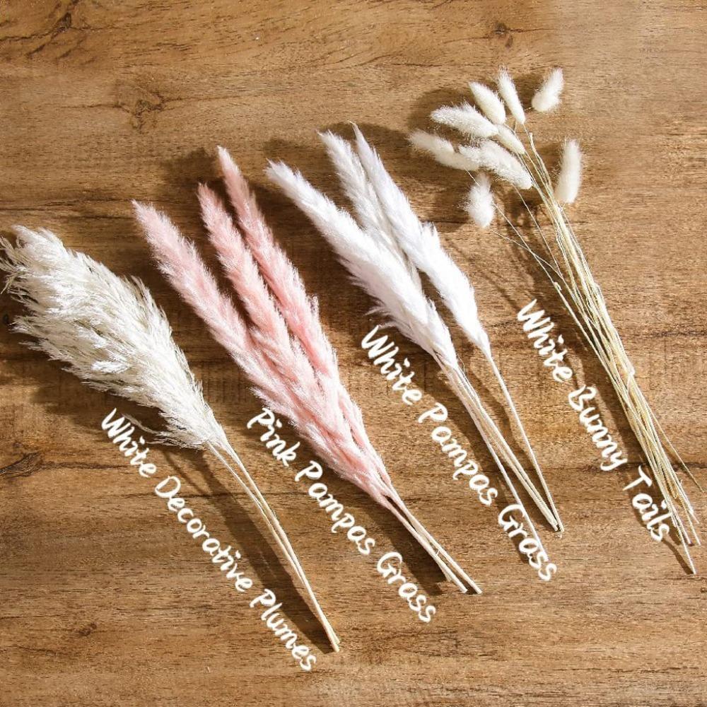 47pcs Dried Pampas Grass Pink Pampas Grass Home Decor Natural Colored Pompas Grass Room Decor Flower Arrangement Wedding Centerpieces Baby Shower