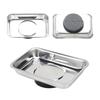 1Pcs Stainless Steel Magnetic Parts Rectangular Trays Screw Wrench Organizing Hardware Accessories Magnetic Tray