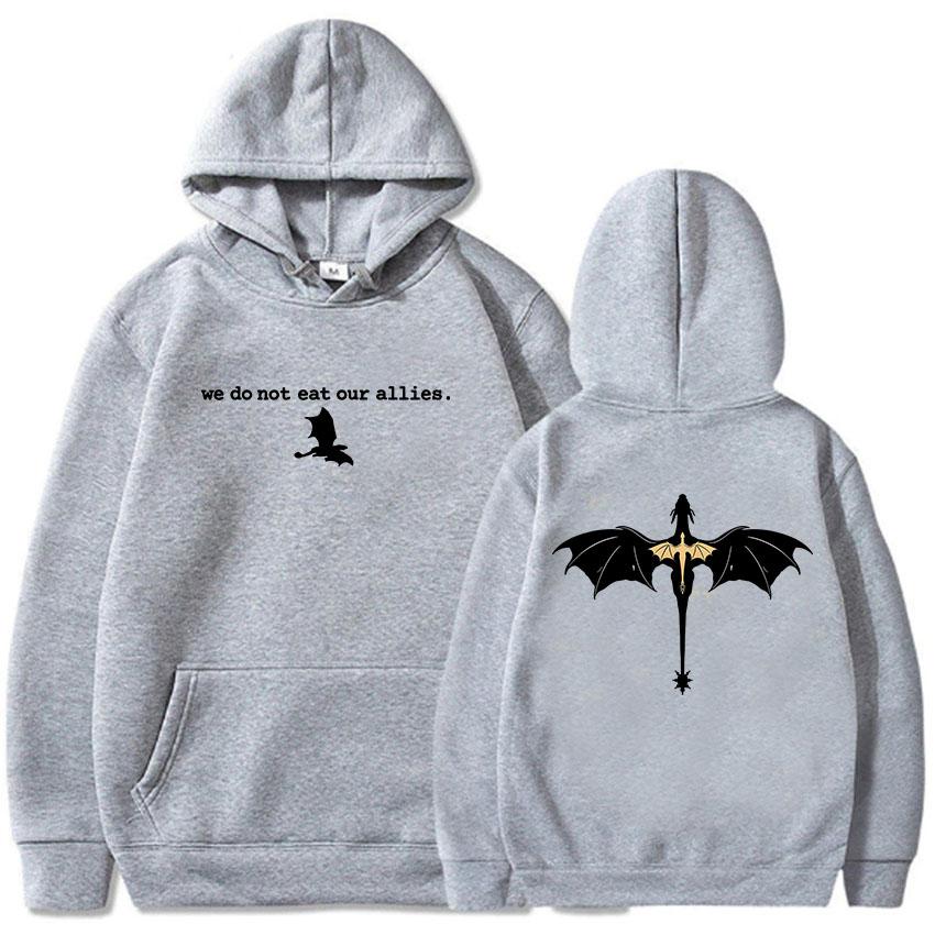 We Do Not Eat Our Allies Dragon Hoodies Onyx Storm Book Graphic Sweatshirts Roupas Femininas Long Sleeve Women Tops