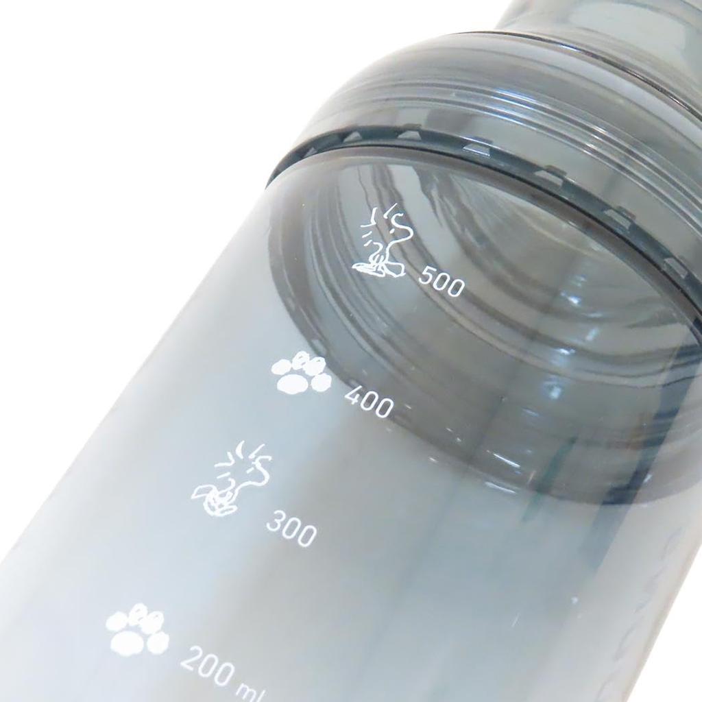 Marimo Craft Snoopy Clear Water 700ml Direct Drinking Character x H215mm Bottle, / Bottle, Goods, Gray, 85
