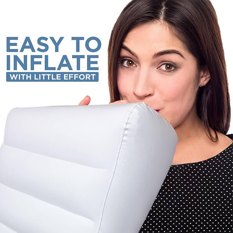 Inflatable Portable Lumbar Support Pillow - Wedge, Body Positioner & Leg Care for Travel and Camping