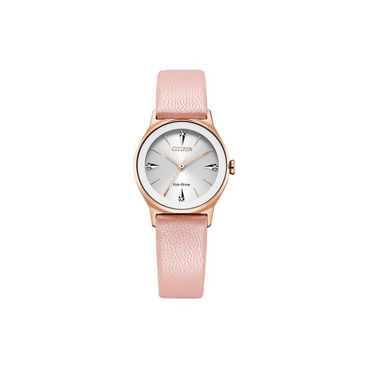 

CITIZEN Ecology Drive Collection Quartz Movement Cow Leather Strap Watch Women s Watch White Dial EM0733-16A Pink