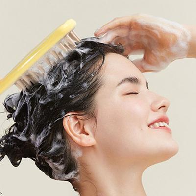 Grobzahn Shampoo Kamm Silikagel Flauschiger Kopf Massage Werkzeuge Langer Griff Haarwaschwerkzeuge