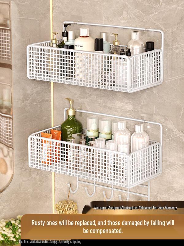 LIEI Suction Cup Bathroom Storage Shelf