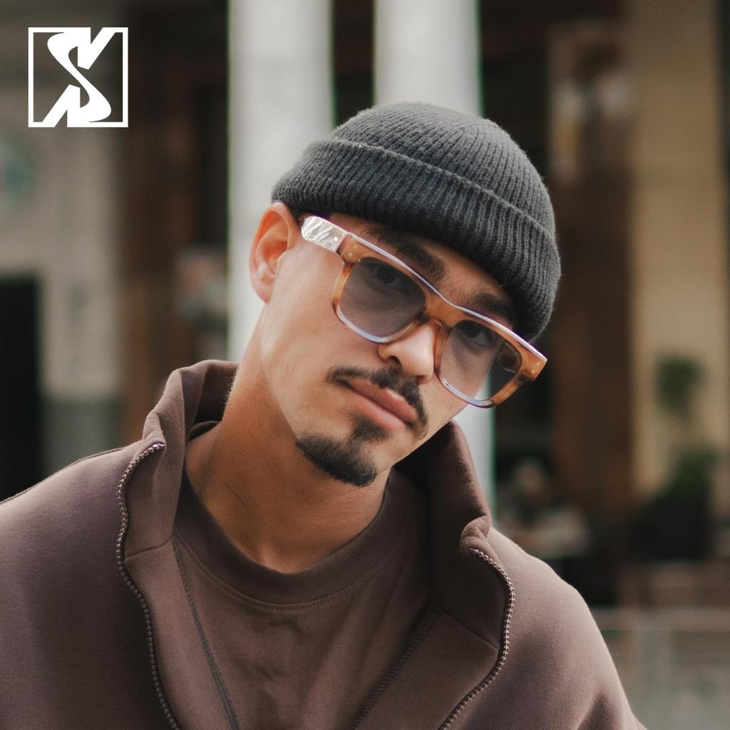 SHEEN KELLY Retro Thick Square Sunglasses for Men and Women Trendy Rectangular Tortoiseshell Frame with Black 70s and 80s Style Eyewear Shades,